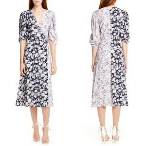 Amur Nalla Floral MIDI Wrap Dress